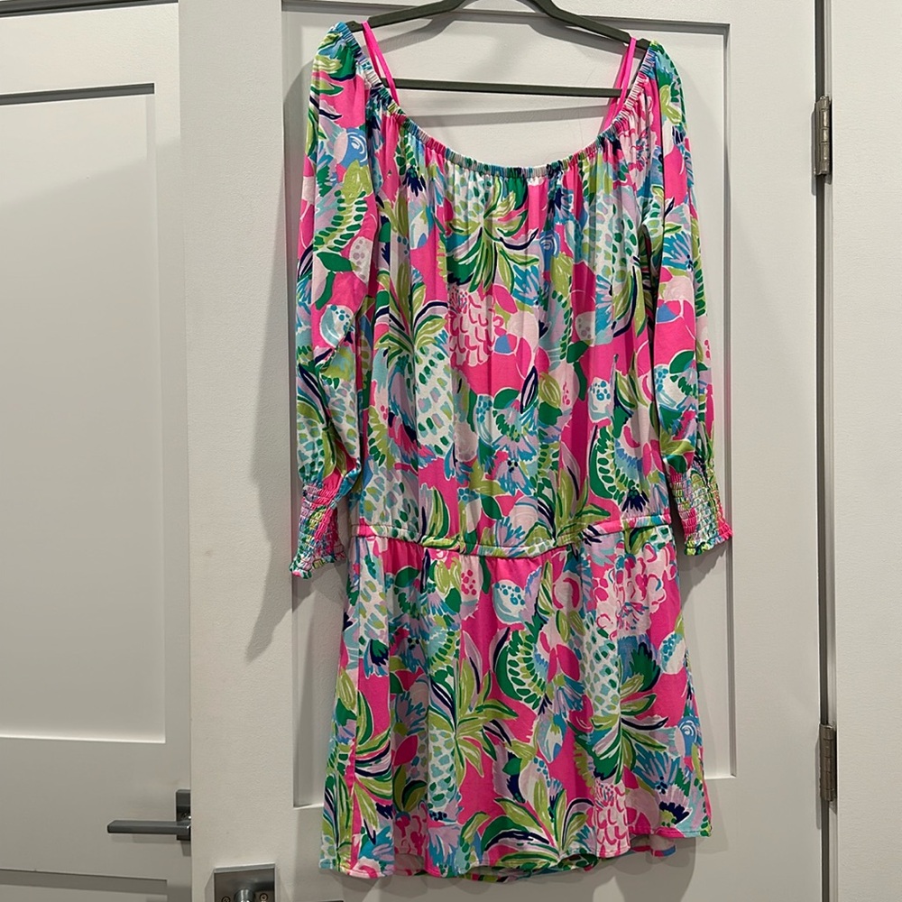 Lilly Pulitzer Lana Skorts Romper in Raise the Bar Print Size XL